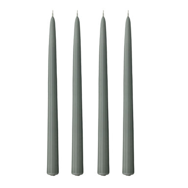 LUX taper candles - Set of 4 pcs (Dusty green) 